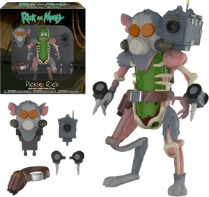 Pickle Rick Action Figure PNG Image