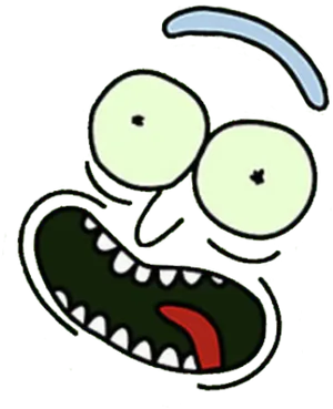 Pickle Rick Face Expression PNG Image