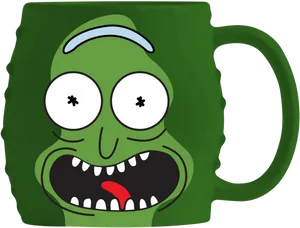 Pickle Rick Mug Design PNG Image