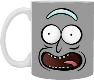 Pickle Rick Mug Design PNG Image