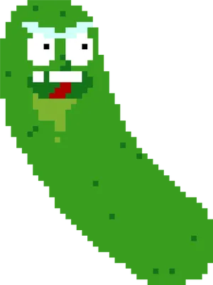 Pickle Rick Pixel Art PNG Image