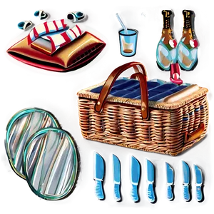 Picnic Basket For Four Png 06122024 PNG Image