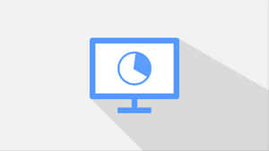 Pie Chart Iconon Monitor PNG with transparent background