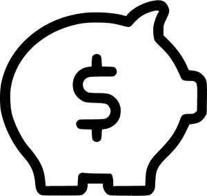 Png Pig Bank With Dollars - Money Pig Icon Png, Transparent Png PNG with transparent background