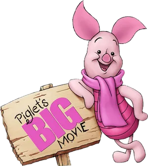 Piglet Big Move Animated Character PNG Image