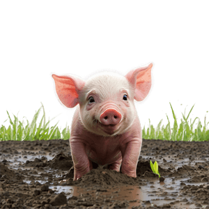 Piglet in Mud PNG 06202024 PNG image with transparent background