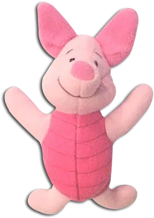 Piglet Plush Toy Smiling PNG Image