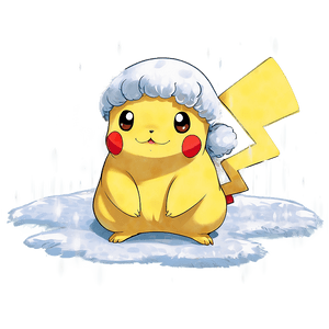Pikachu in Snow PNG 11 PNG image with transparent background