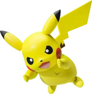 Pikachu Running Black Background PNG Image