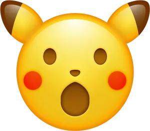 Pikachu Surprised Emoji PNG Image