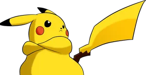 Pikachu Thunderbolt Ready PNG Image