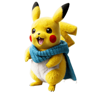 Pikachu with Scarf PNG fqb17 PNG image with transparent background