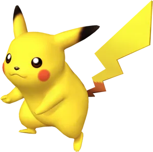 Pikachu3 D Model Pose PNG Image