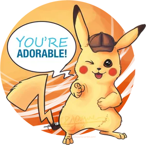 Pikachuin Cap Adorable Statement PNG Image