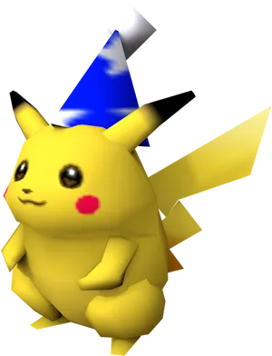 Pikachuwith Party Hat PNG Image