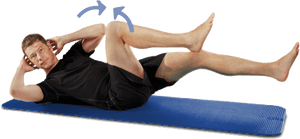 Pilates Bicycle Exercise Demonstration PNG image with transparent background