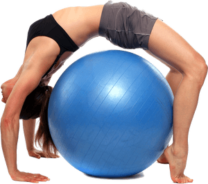 Pilates Bridge Exercisewith Ball PNG image with transparent background