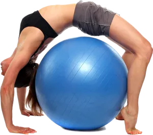 Pilates Bridge Exercisewith Ball PNG Image