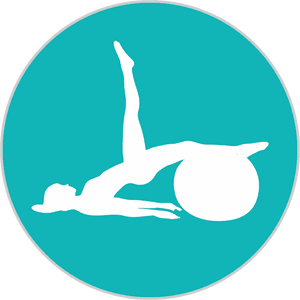 Pilates Exercise Ball Workout PNG image with transparent background