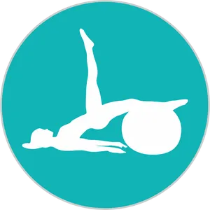 Pilates Exercise Ball Workout PNG Image