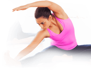 Pilates Exercise Saw Pose Woman PNG image with transparent background