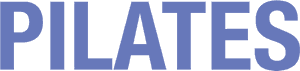 Pilates Logo Blue Background PNG image with transparent background