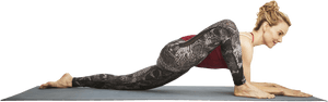 Pilates Plank Pose Woman PNG image with transparent background