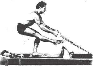 Pilates_ Reformer_ Exercise PNG image with transparent background