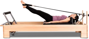 Pilates Reformer Leg Exercises PNG Image