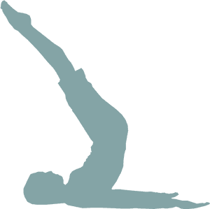 Pilates Roll Up Exercise Silhouette PNG image with transparent background