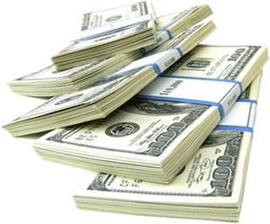 Money Investment Finance Funding Payment - 100 Dollar Bill Stack Transparent, HD Png Download PNG