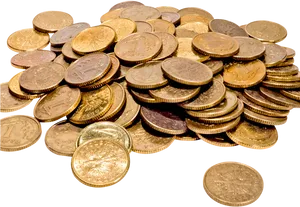 Pileof Various Gold Coins PNG Image