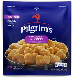 Pilgrims Chicken Nuggets Frozen Packaging PNG Image