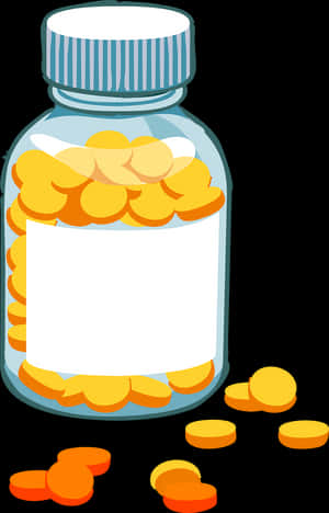 Animated Pill Bottle PNG image with transparent background