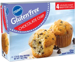 Pillsbury Gluten Free Chocolate Chip Muffins Packaging PNG Image