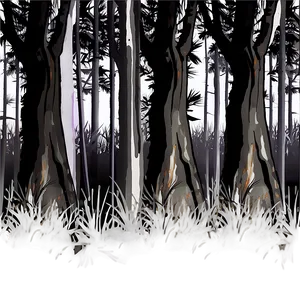 Pine Forest Silhouette Png 06262024 PNG Image