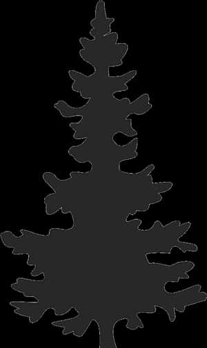 Christmas Tree Silhouette PNG image with transparent background