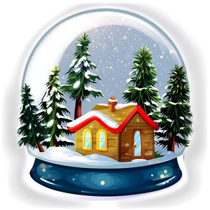Pine Tree Snow Globe Png Clq PNG Image