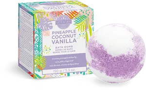 Pineapple Coconut Vanilla Bath Bomb Scentsy PNG Image