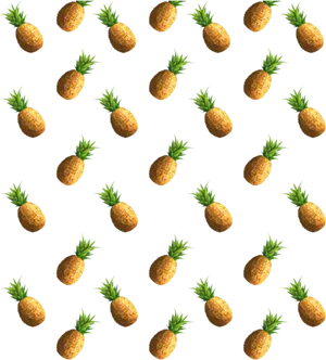 Pineapple Pattern Dark Background PNG Image