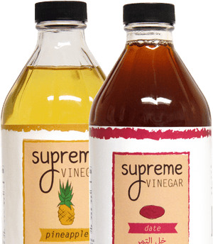 Pineappleand Date Vinegar Bottles PNG with transparent background