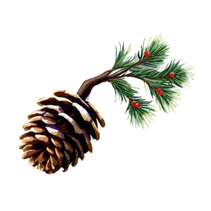 Pinecone With Branch Png Cgk PNG Image