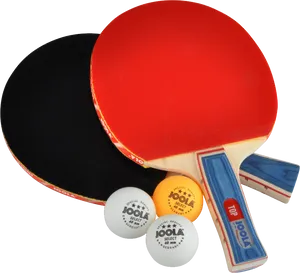 Ping Pong Paddlesand Balls PNG Image