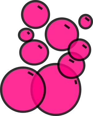 Pink Abstract Bubbles Vector PNG Image