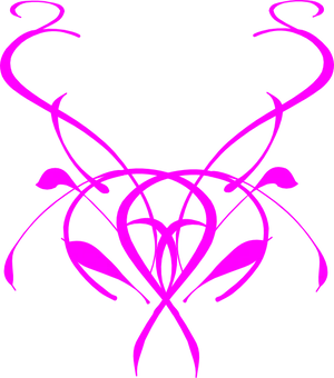 Pink Abstract Flourish Design PNG Image