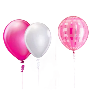 Pink And White Balloons Mix Png Dcr28 PNG Image