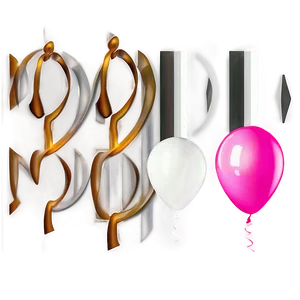 Pink And White Balloons Mix Png Qpi PNG Image