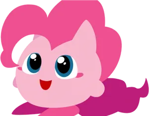 Pink_ Animated_ Character_ Smile PNG Image