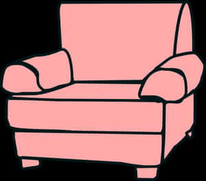 Pink Armchair Clipart PNG image with transparent background