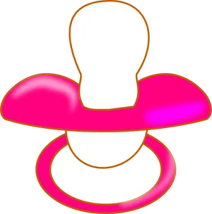 Pink Baby Pacifier Graphic PNG Image